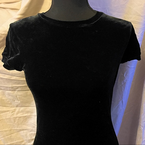 Vintage Guess by Marciano Elegant Black Velvet Women's Mini Dress - Picture 2 of 4
